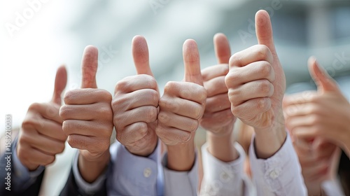 Thumbs up, group approval