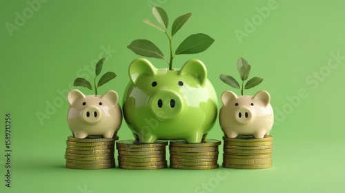 Wallpaper Mural The image captures the essence of green investment success in a vibrant, isolated backdrop. Torontodigital.ca