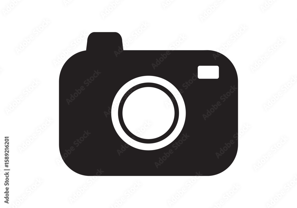 Camera icon. Photo camera in flat style. Camera symbol. Camera icon. Photo camera in flat style. Camera symbol.