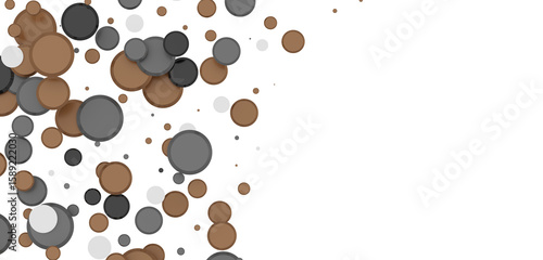 Multicolored confetti on white