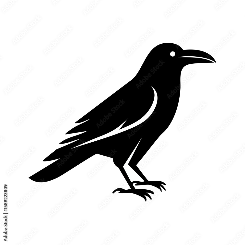 Fototapeta premium Crow Black Glyph Icon