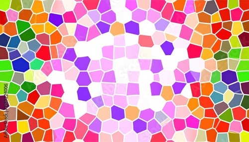 Wallpaper Mural Colorful Voronoi Pattern Animation with Dynamic Geometric Shapes and Abstract Design Torontodigital.ca