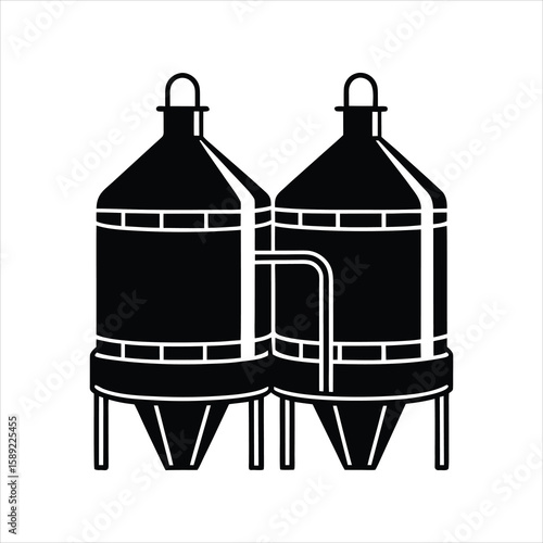 Brewery Tank Icon Vector Illustration