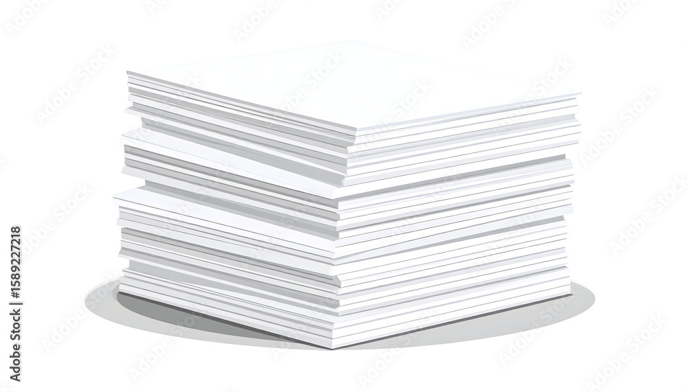 Neat Stack of White Paper Sheets Neat Stack of White Paper Sheets