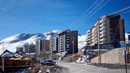 Wallpaper Mural Panoramic video showing residential buildings and hotels in Valle Nevado, Chile’s leading ski resort located in the Andes mountains. Torontodigital.ca