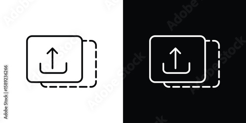 Drag and drop icon website stock illustration. stroke symbols