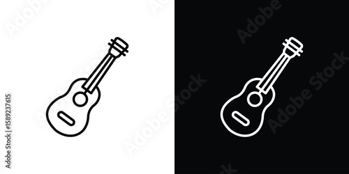 Ukulele icon website stock illustration. stroke symbols