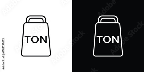 Tonne icon website stock illustration. stroke symbols