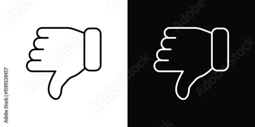 Thumb down icon website stock illustration. stroke symbols
