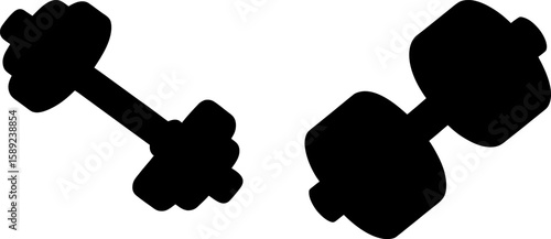 Dumbbell vector art, dumbbell art, fitness dumbbell vector art design, Vector of modern gym dumbbell art, fitness equipment isolated