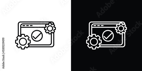 Software icon website stock illustration. stroke symbols