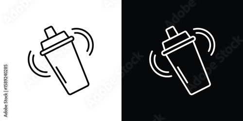 Shaker icon website stock illustration. stroke symbols