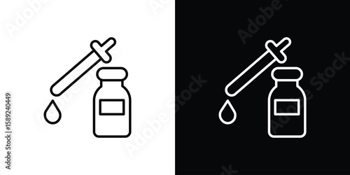 Serum icon website stock illustration. stroke symbols