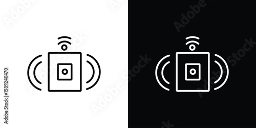 Sensor icon website stock illustration. stroke symbols