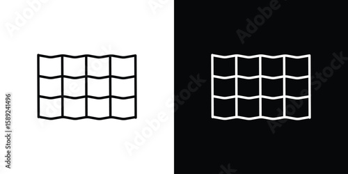 Roof tile icon website stock illustration. stroke symbols