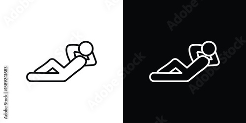 Resting icon website stock illustration. stroke symbols