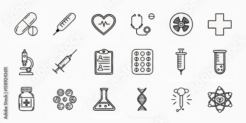 set of medical icons