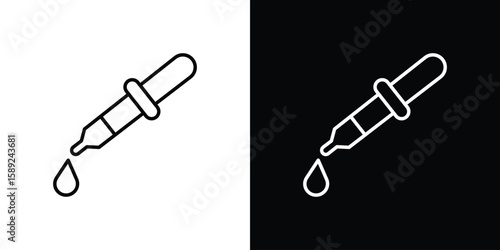 Pipette icon website stock illustration. stroke symbols