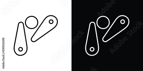Pinball icon website stock illustration. stroke symbols