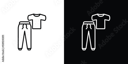 Pijama icon website stock illustration. stroke symbols