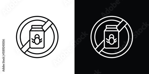 Pesticide icon website stock illustration. stroke symbols