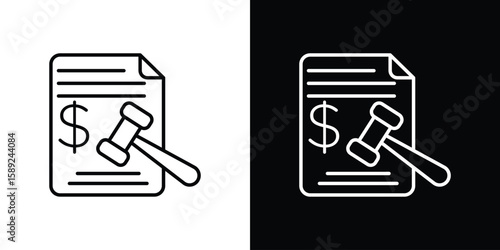 Penalty icon website stock illustration. stroke symbols