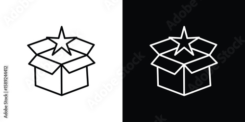 New product icon website stock illustration. stroke symbols