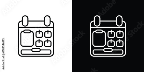 Mood board icon website stock illustration. stroke symbols