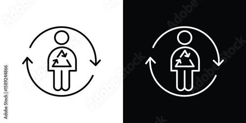 Metabolism icon website stock illustration. stroke symbols