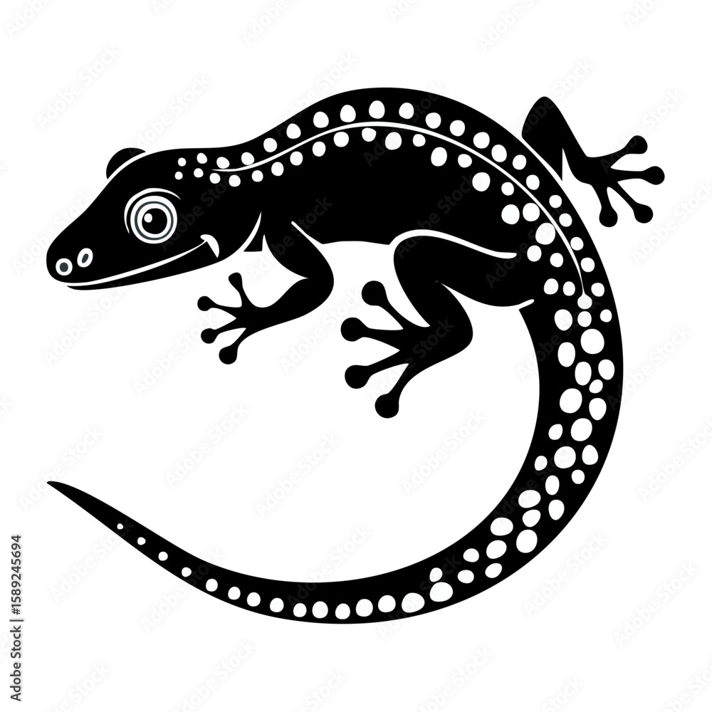 Fototapeta premium Tokay Gecko Black Glyph Icon