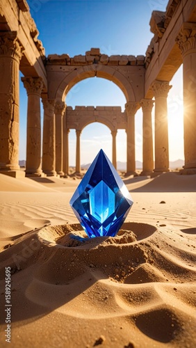 Wallpaper Mural Ancient ruins, blue crystal Torontodigital.ca