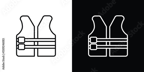 Lifejacket icon website stock illustration. stroke symbols