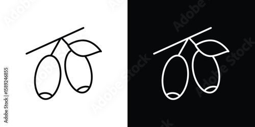 Jujube icon website stock illustration. stroke symbols