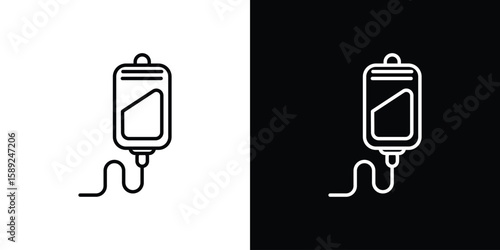 Intravenous icon website stock illustration. stroke symbols