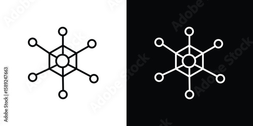 Hub icon website stock illustration. stroke symbols