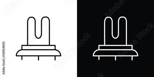 Heating element icon website stock illustration. stroke symbols