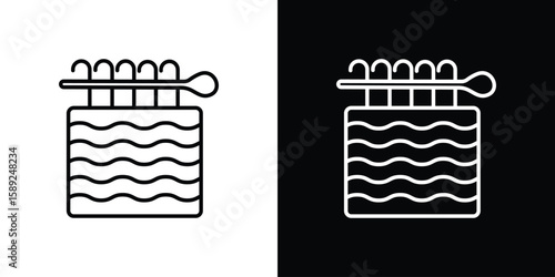 Handloom icon website stock illustration. stroke symbols