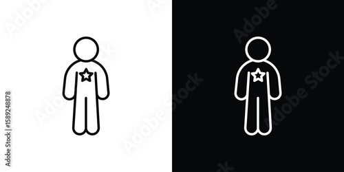 Good human icon website stock illustration. stroke symbols