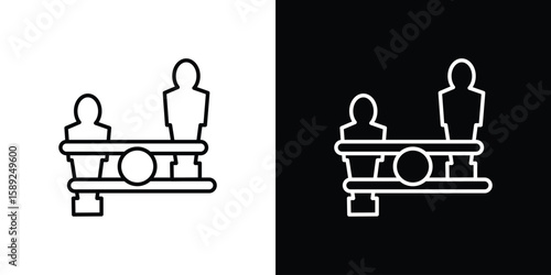 Foosball icon website stock illustration. stroke symbols
