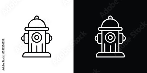 Fire hydrant icon website stock illustration. stroke symbols