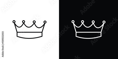Crown icon website stock illustration. stroke symbols