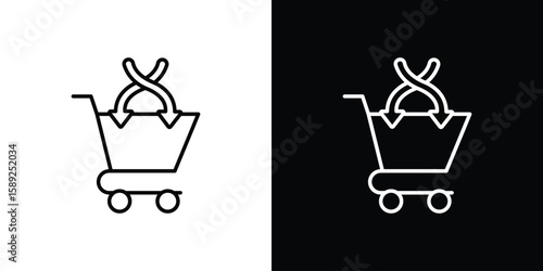 Cross sell icon website stock illustration. stroke symbols