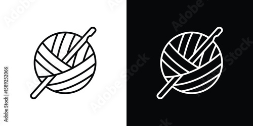 Crochet icon website stock illustration. stroke symbols
