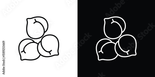 Chickpeas hummus icon website stock illustration. stroke symbols