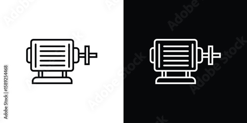 Car alternator icon website stock illustration. stroke symbols