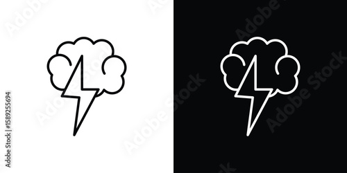 Brainstorm icon website stock illustration. stroke symbols