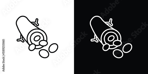 Blood vessel icon website stock illustration. stroke symbols