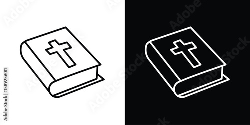 Bible icon website stock illustration. stroke symbols