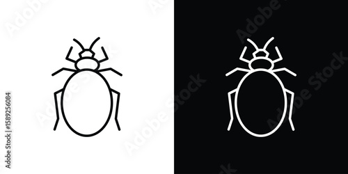 Bedbug icon website stock illustration. stroke symbols