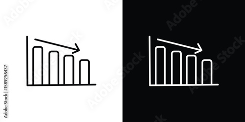 Attrition icon website stock illustration. stroke symbols
